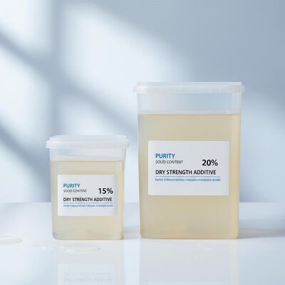 سعر جيد عامل قوة جافة بنسبة 15 بالمائة من المواد الصلبة مع وظيفة الرابطة الهيدروجينية وأيونية مزدوجة لتصنيع الورق الانترنت