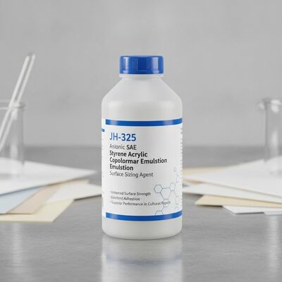 JH-325 أيونيك SAE ستيرين أكريليك كوبوليمر إملسون مساحة حجم الوكيل مع قوة السطح المحسنة والتماسك الممتاز لأداء متفوق في أوراق الثقافة